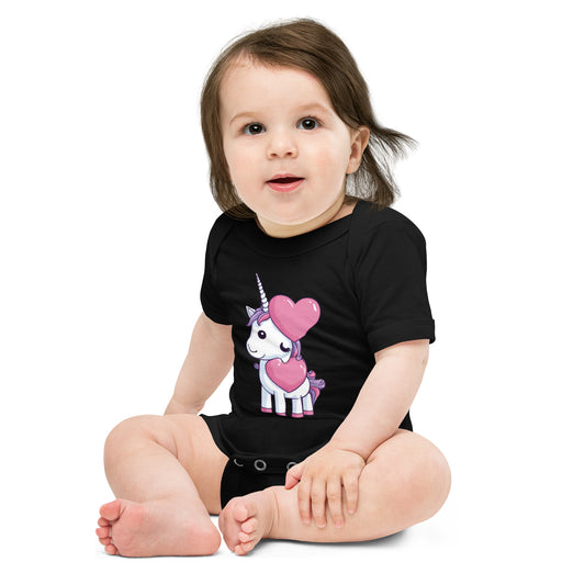 BNA LTD Baby short sleeve one piece (heart unicorn)