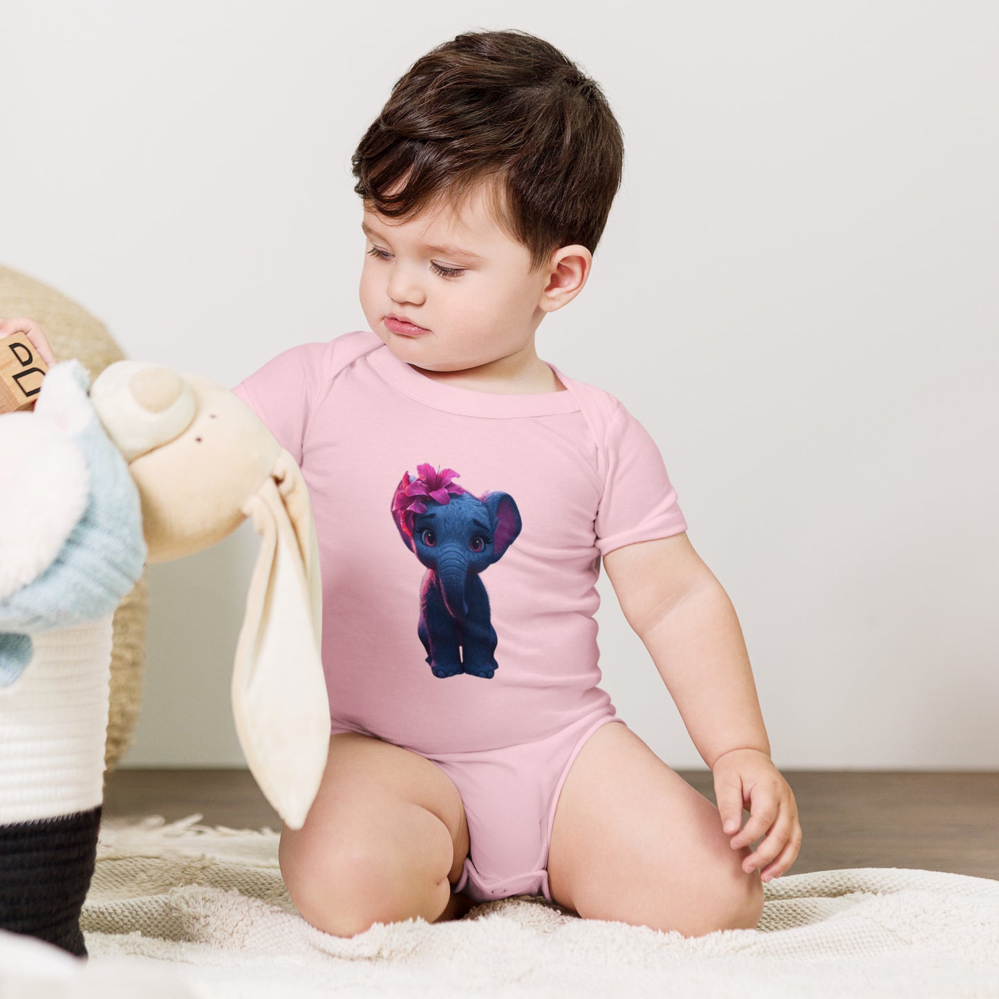 BNA LTD Baby short sleeve one piece (elephant pink)