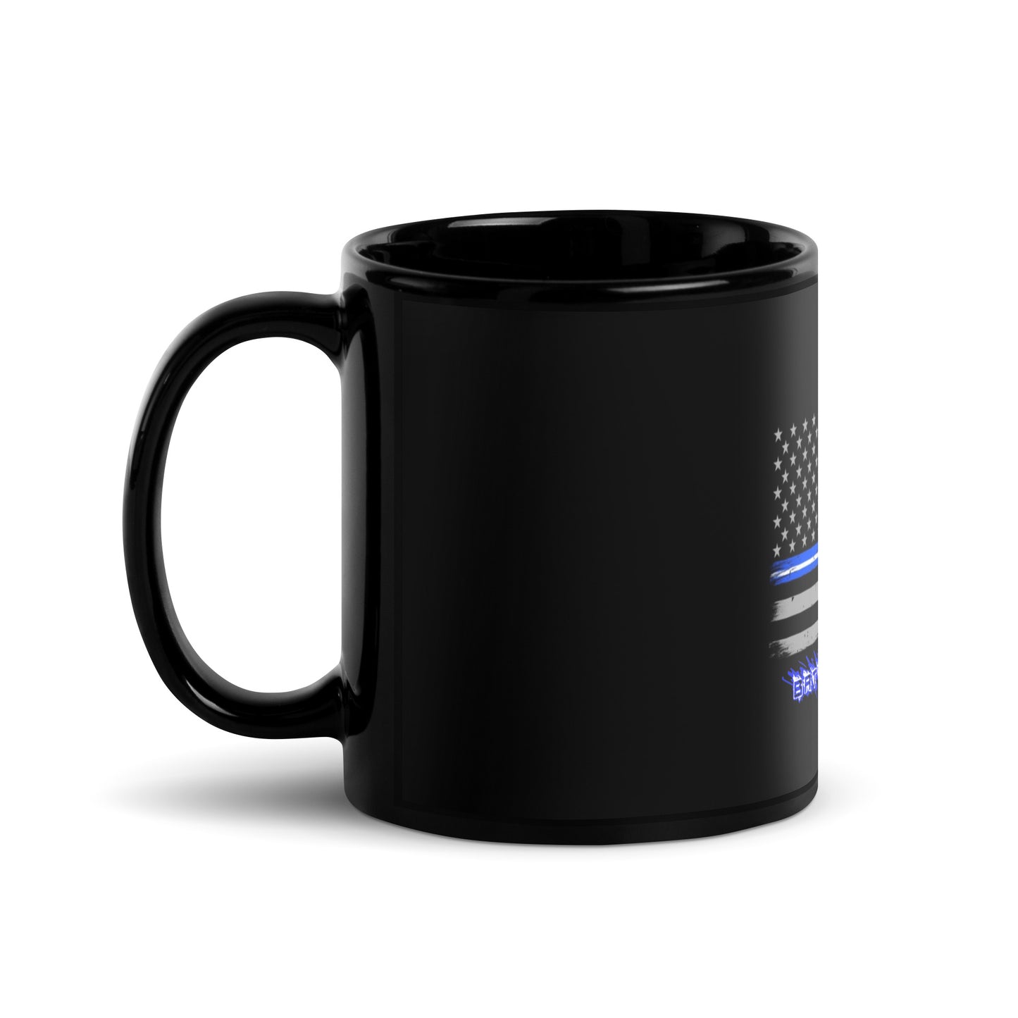 Thin Line EMS Black Glossy Mug