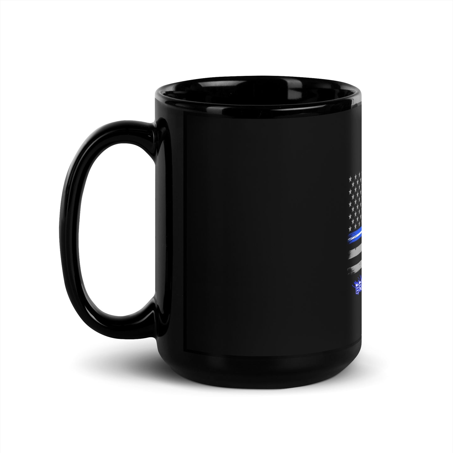 Thin Line EMS Black Glossy Mug