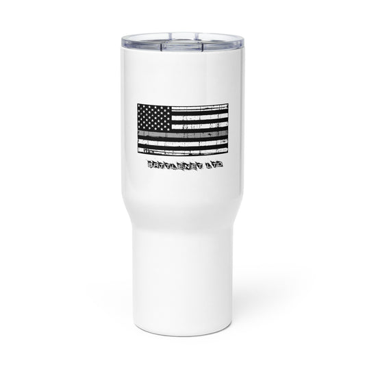 Thin Line CORRECTIONS Travel mug with a handle
