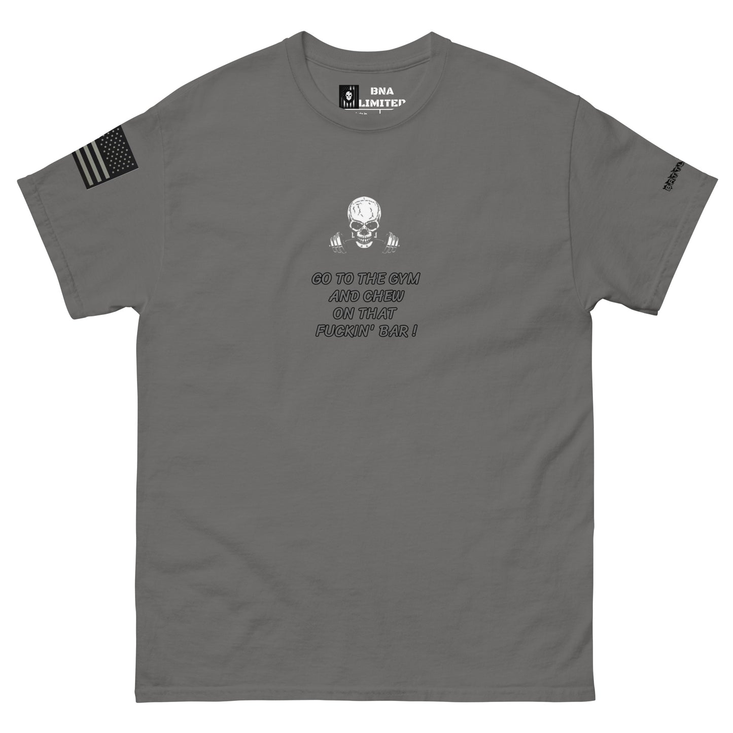 BNA LTD Chew the bar gym T shirt