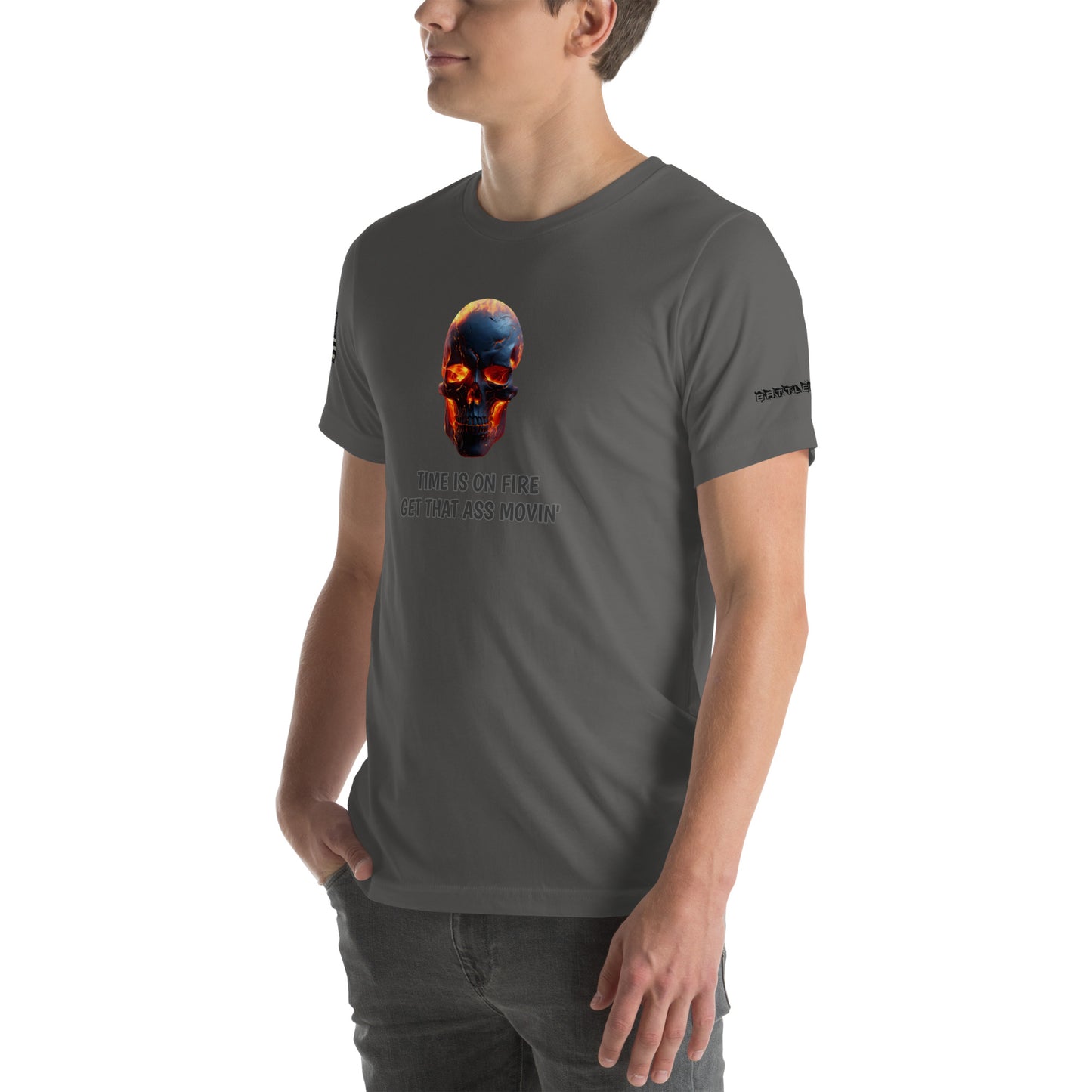 BNA LTD Burning skull T shirt
