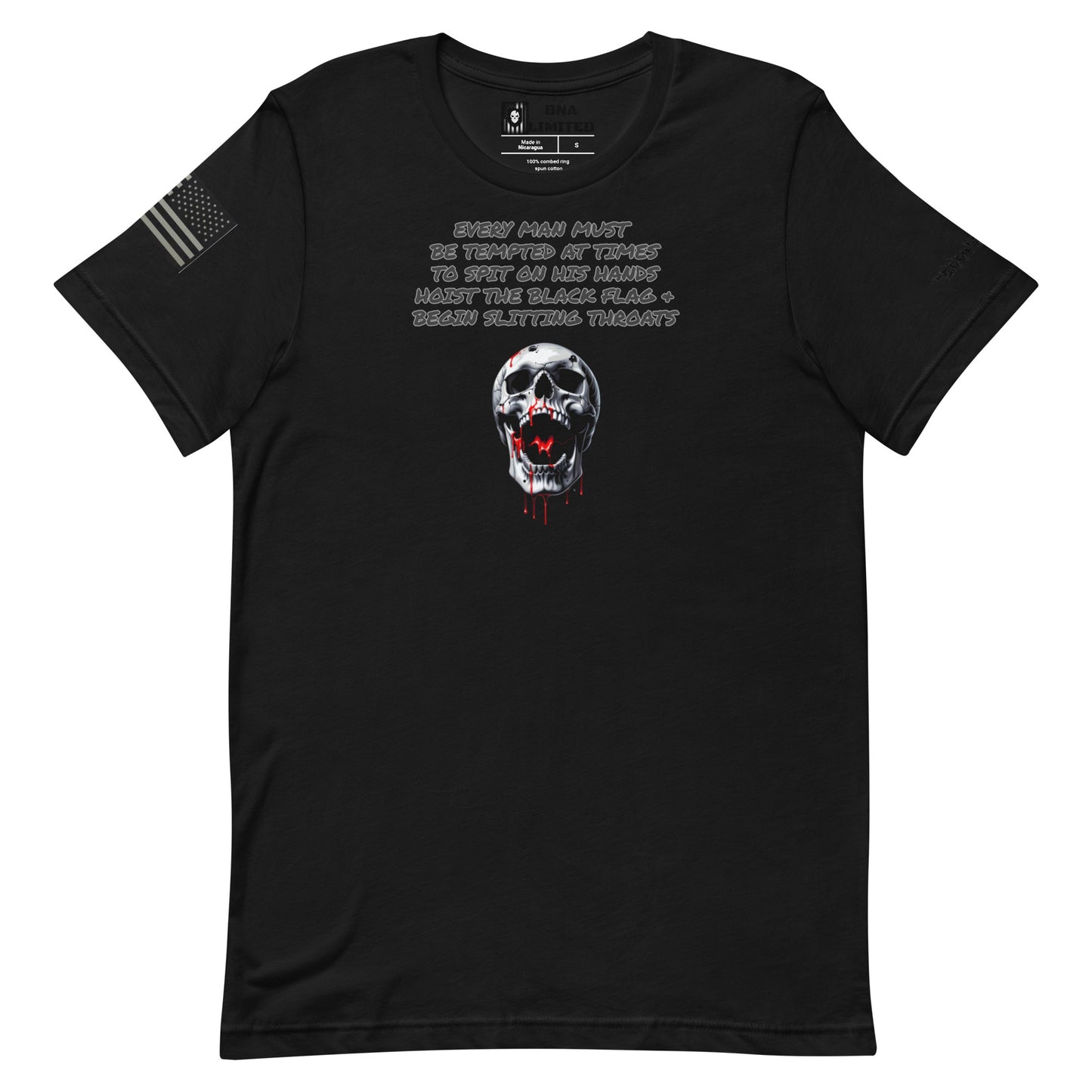 BNA LTD Black flag T shirt