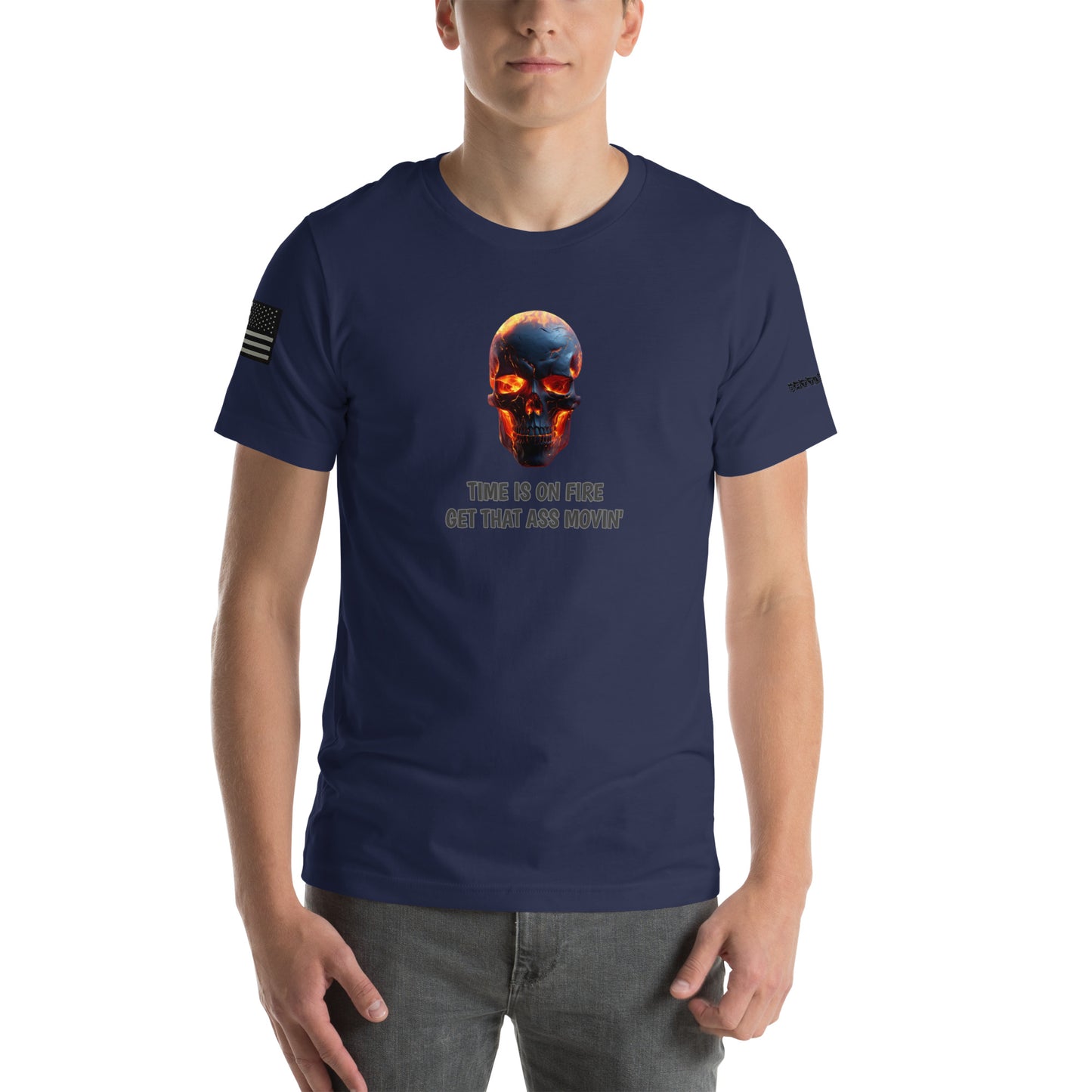 BNA LTD Burning skull T shirt