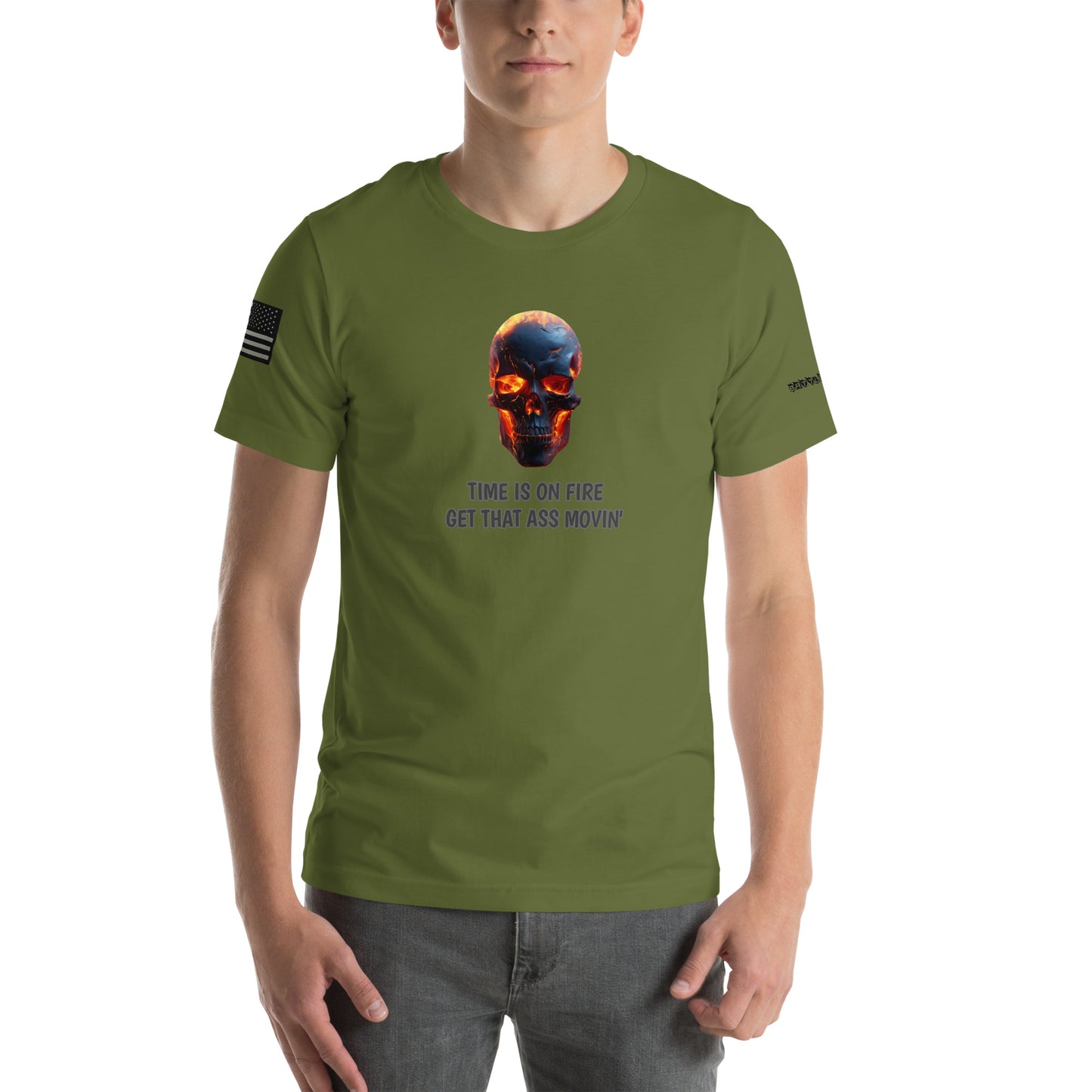 BNA LTD Burning skull T shirt