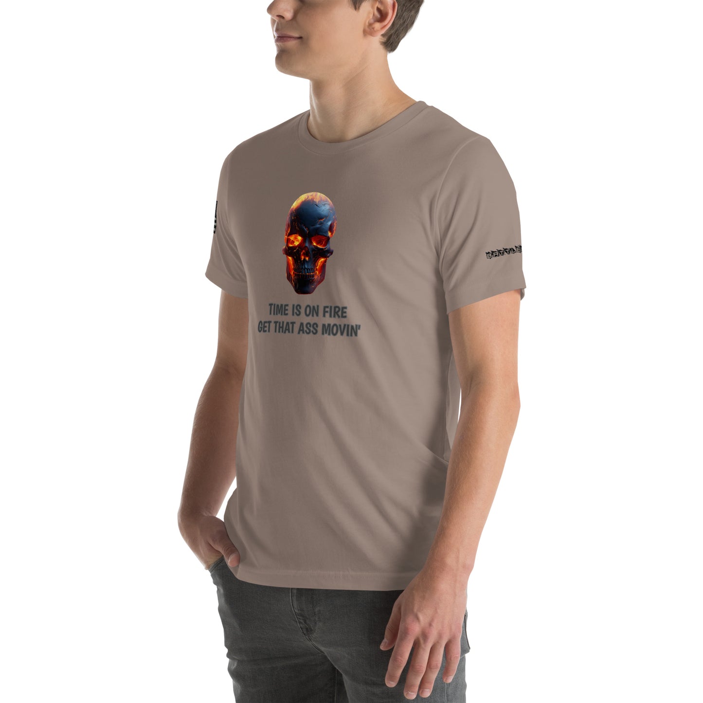BNA LTD Burning skull T shirt