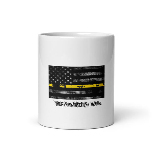 Thin Line DISPATCHER White glossy mug