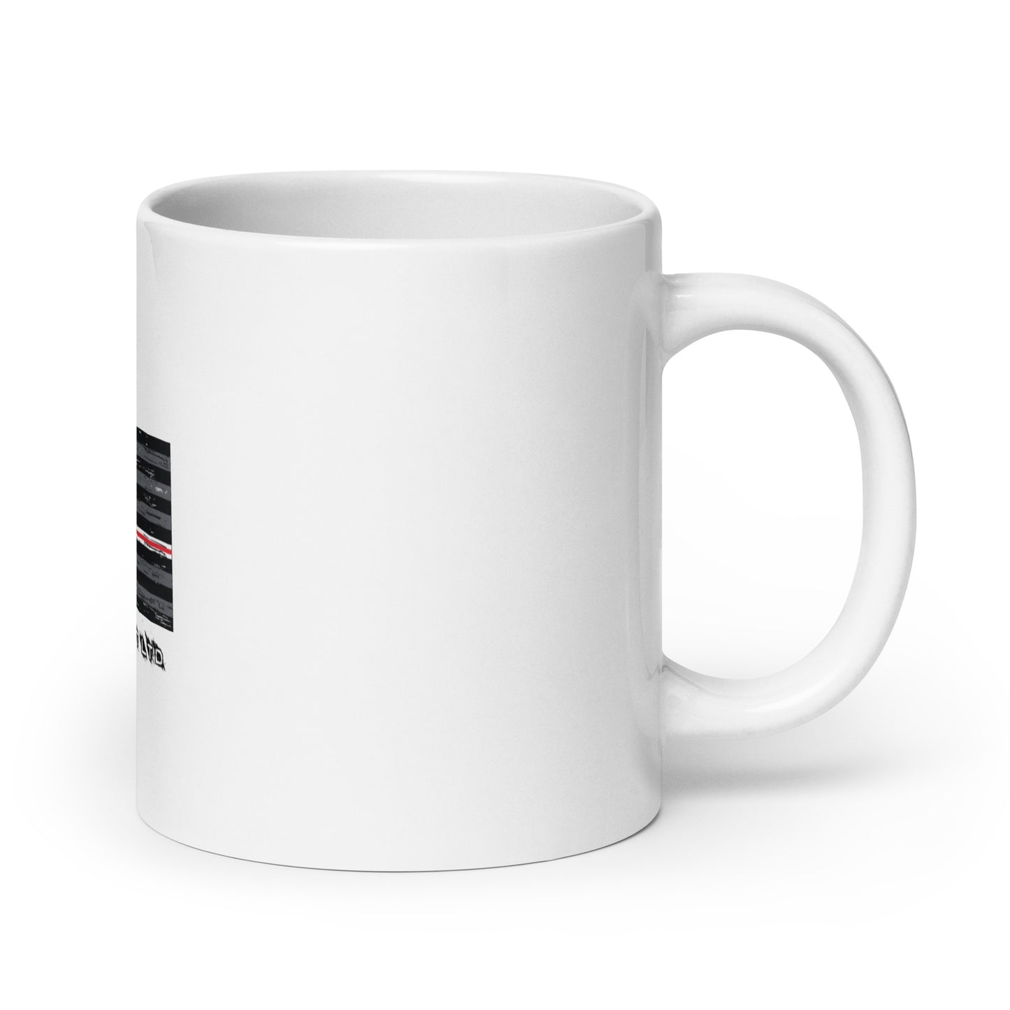 Thin Line NURSE White glossy mug