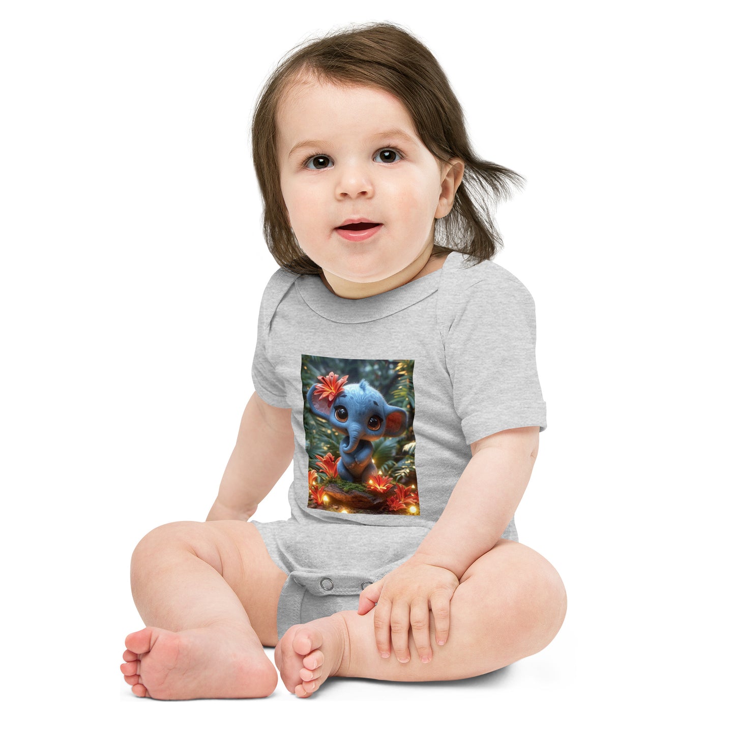 BNA LTD Baby short sleeve one piece (elephant orange)