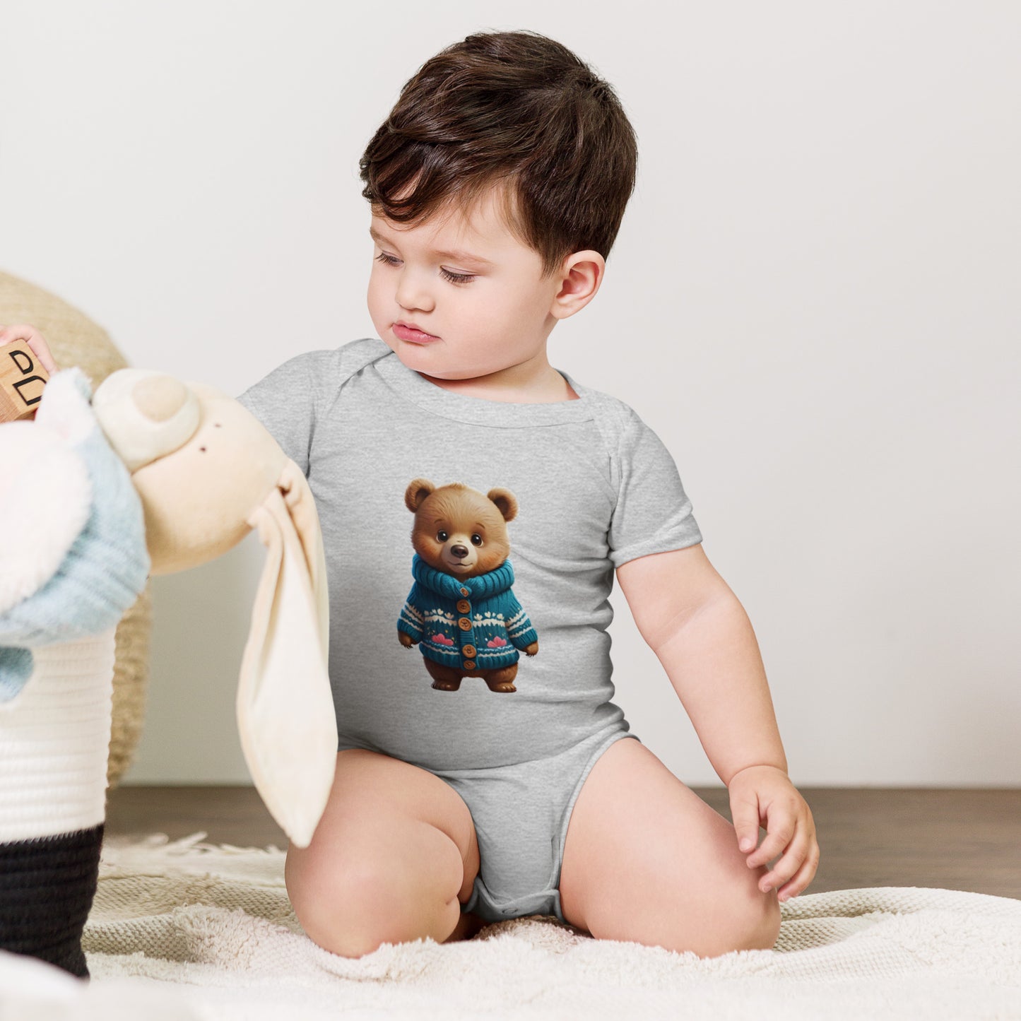 BNA LTD Baby short sleeve one piece (sweater bear)