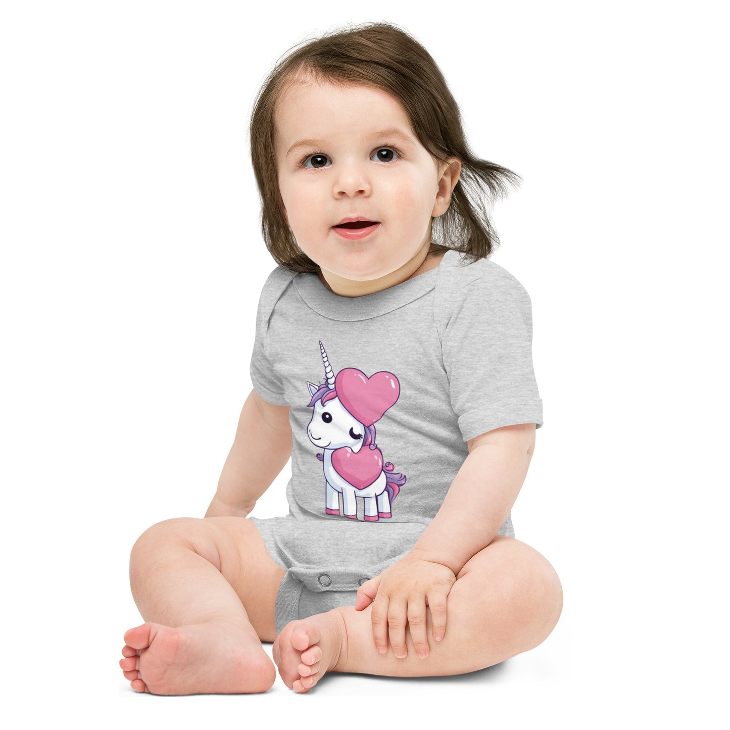 BNA LTD Baby short sleeve one piece (heart unicorn)