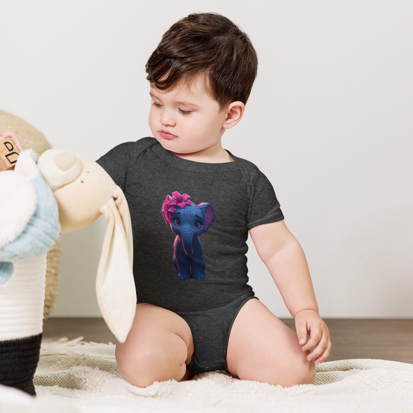BNA LTD Baby short sleeve one piece (elephant pink)