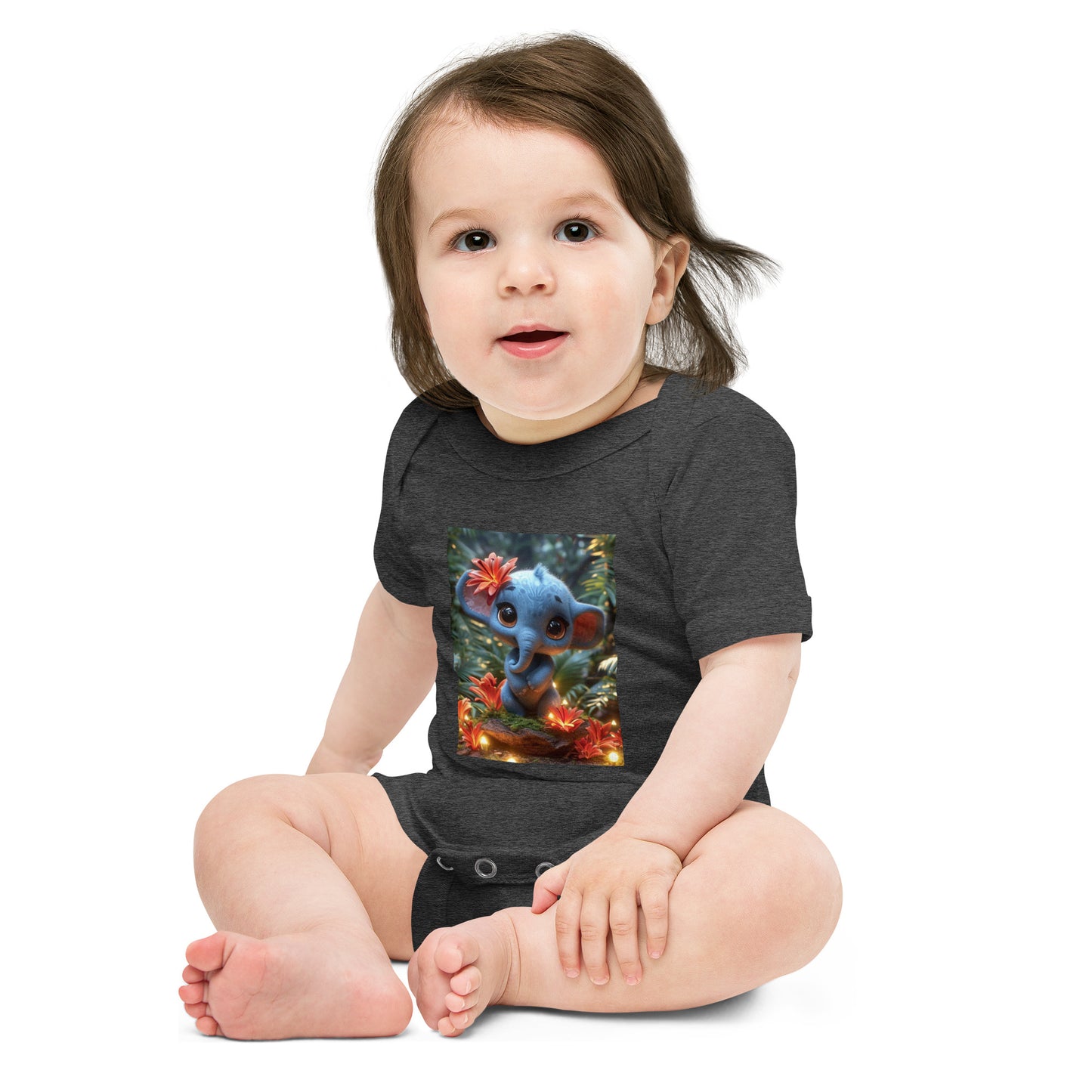 BNA LTD Baby short sleeve one piece (elephant orange)