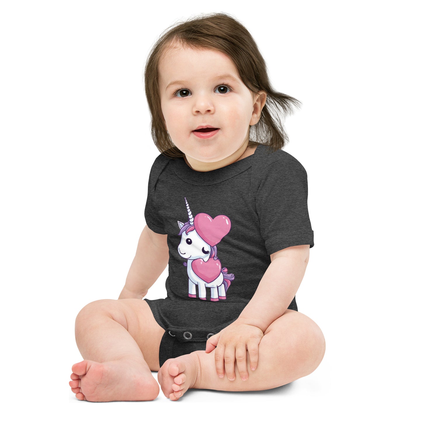 BNA LTD Baby short sleeve one piece (heart unicorn)