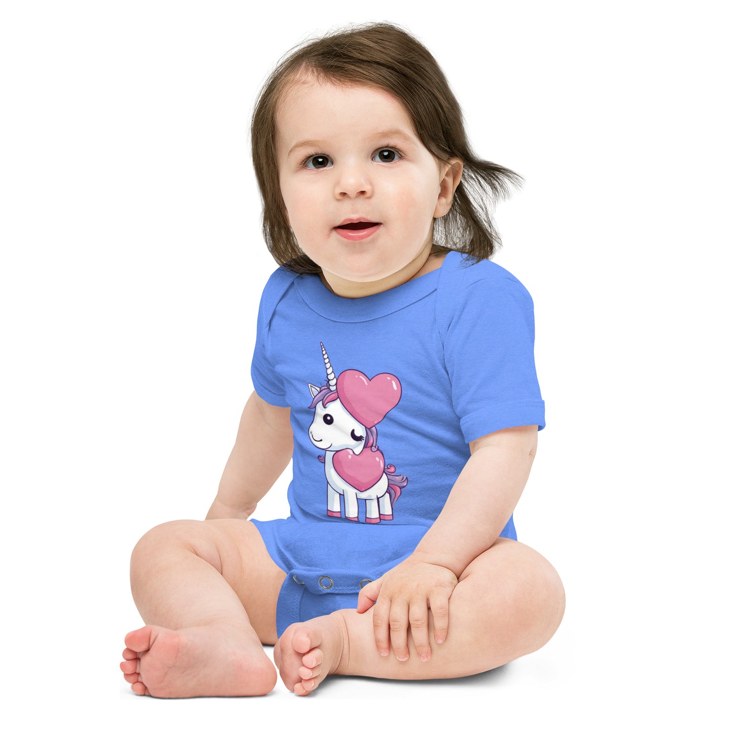 BNA LTD Baby short sleeve one piece (heart unicorn)