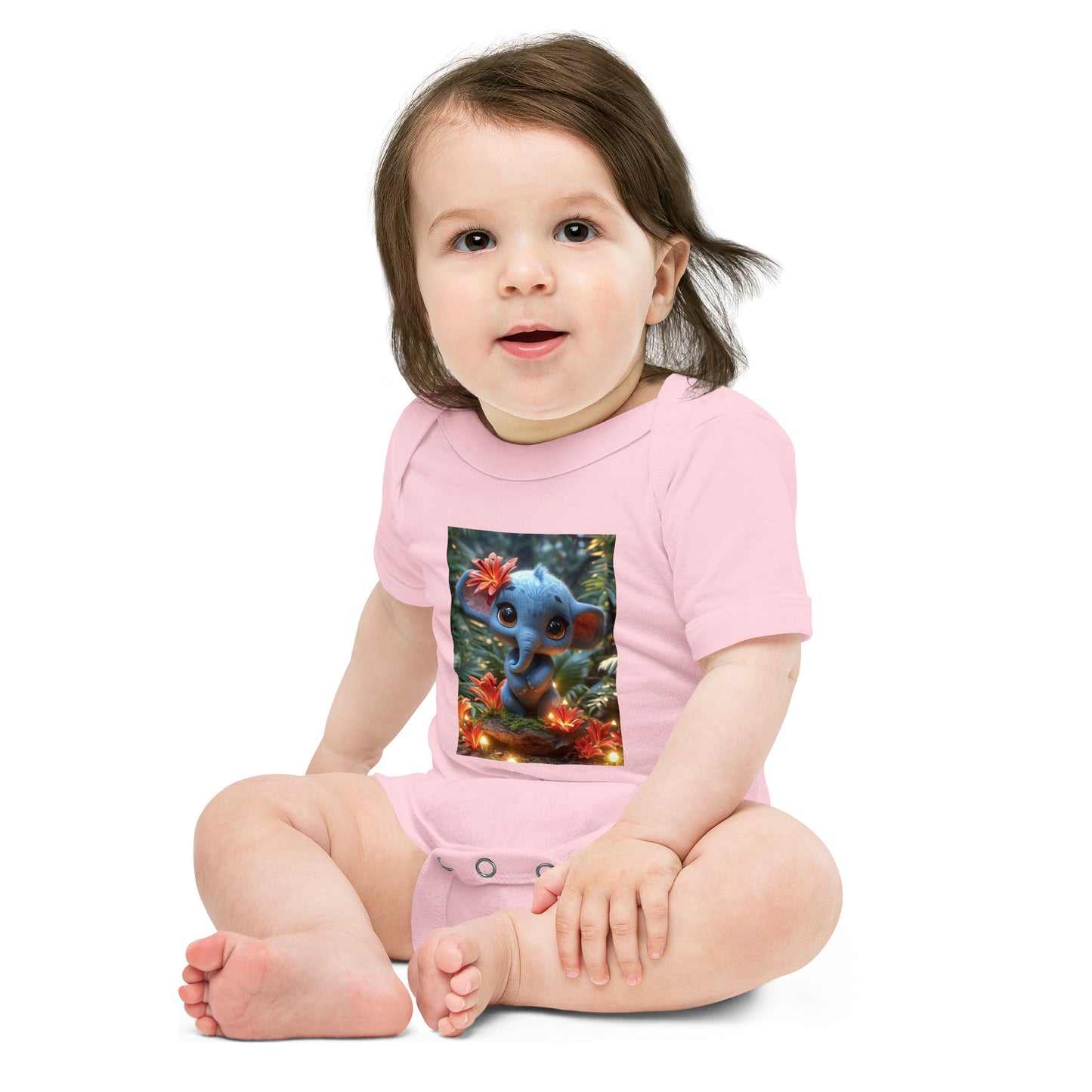 BNA LTD Baby short sleeve one piece (elephant orange)