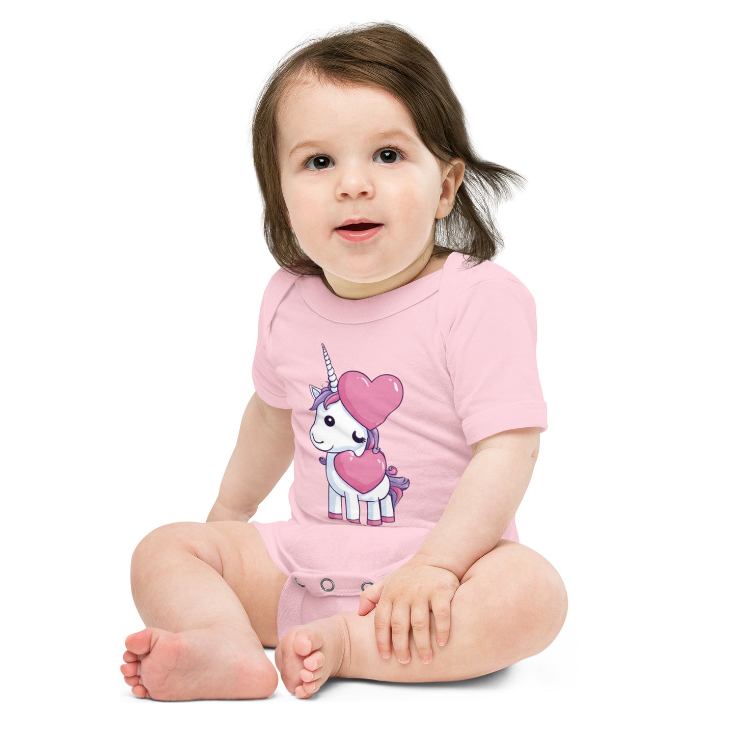 BNA LTD Baby short sleeve one piece (heart unicorn)