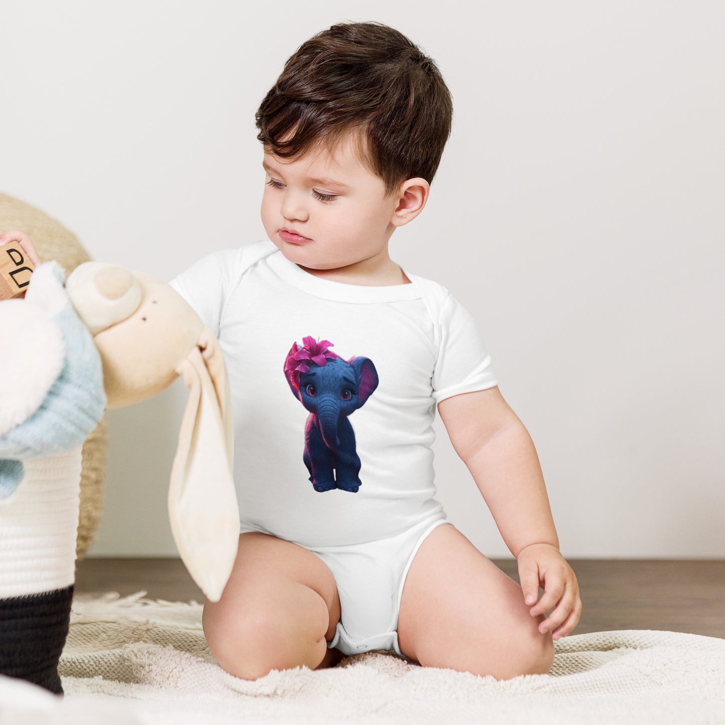 BNA LTD Baby short sleeve one piece (elephant pink)