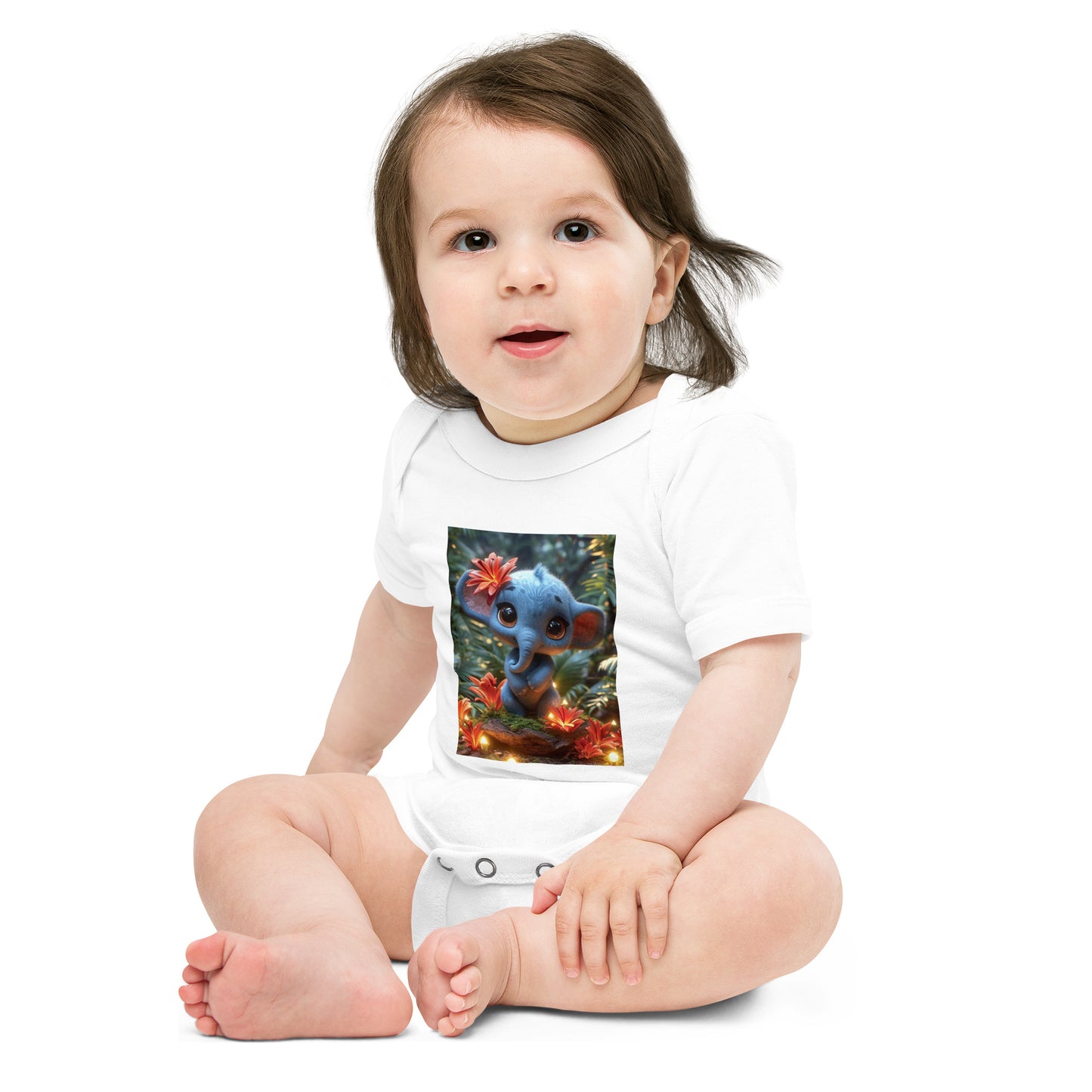 BNA LTD Baby short sleeve one piece (elephant orange)
