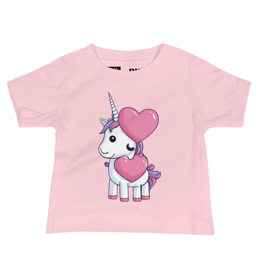 BNA LTD Baby Jersey Short Sleeve Tee (heart unicorn)