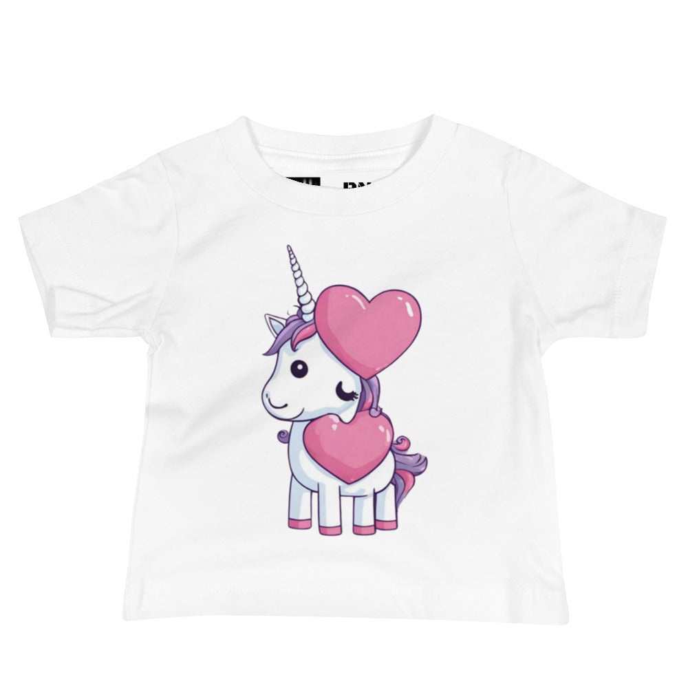 BNA LTD Baby Jersey Short Sleeve Tee (heart unicorn)