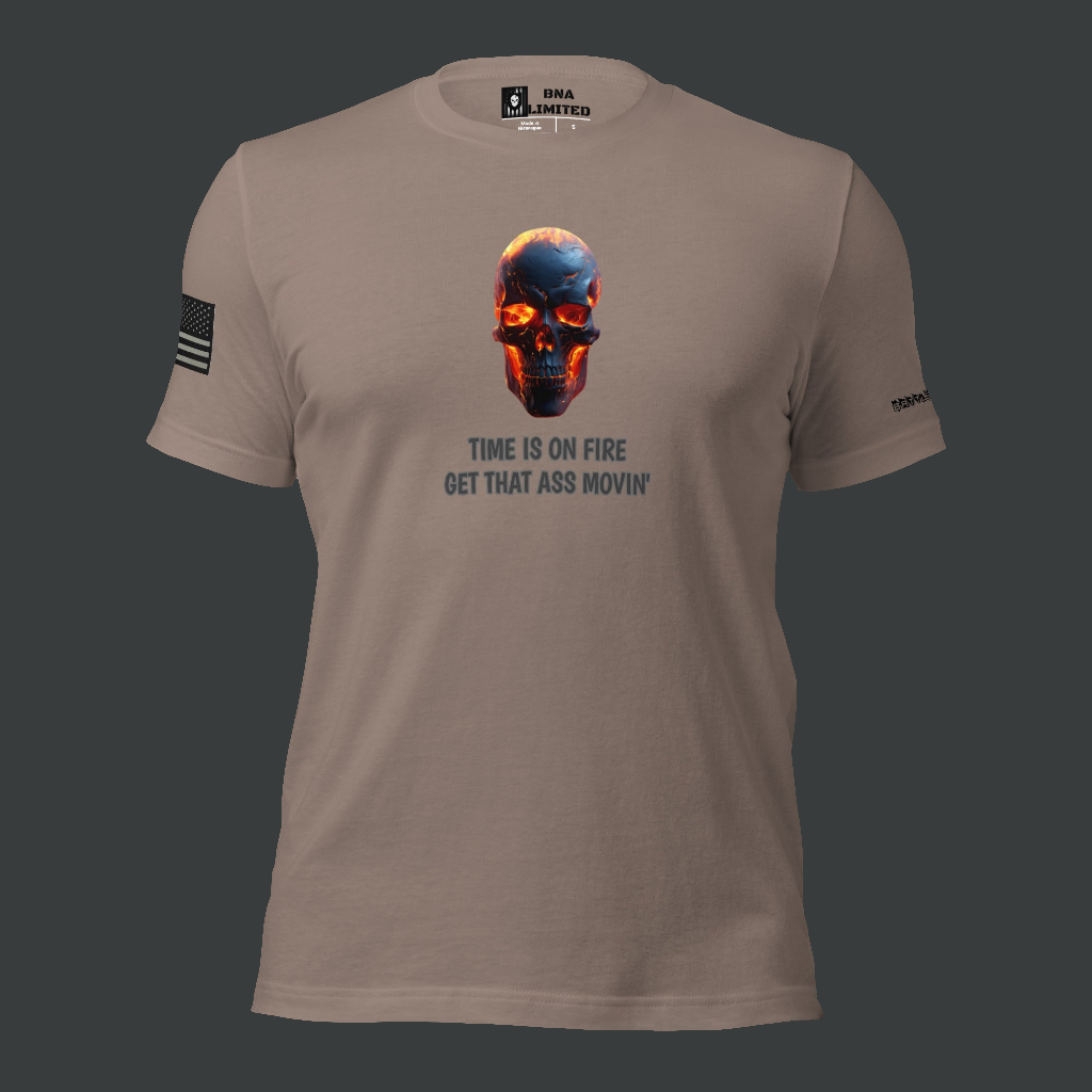 BNA LTD Burning skull T shirt