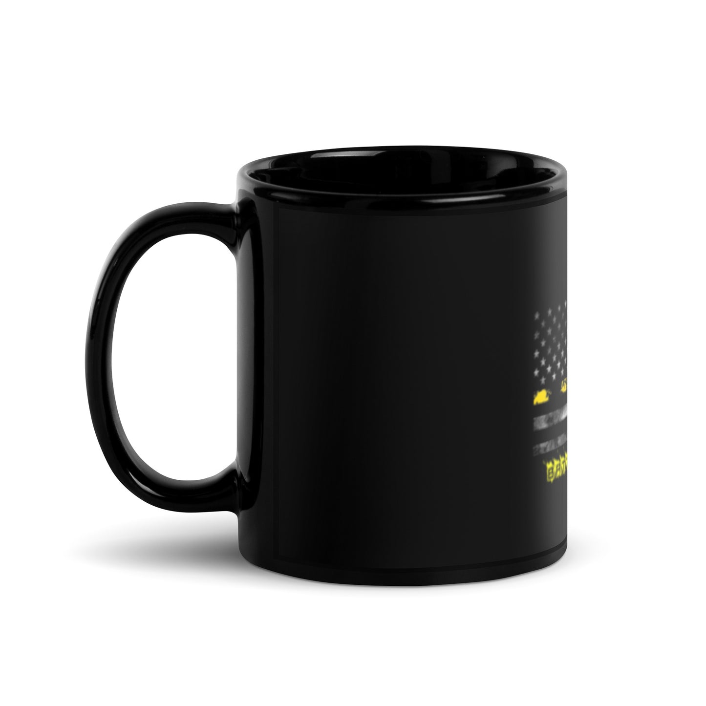Thin Line DISPATCHER Black Glossy Mug