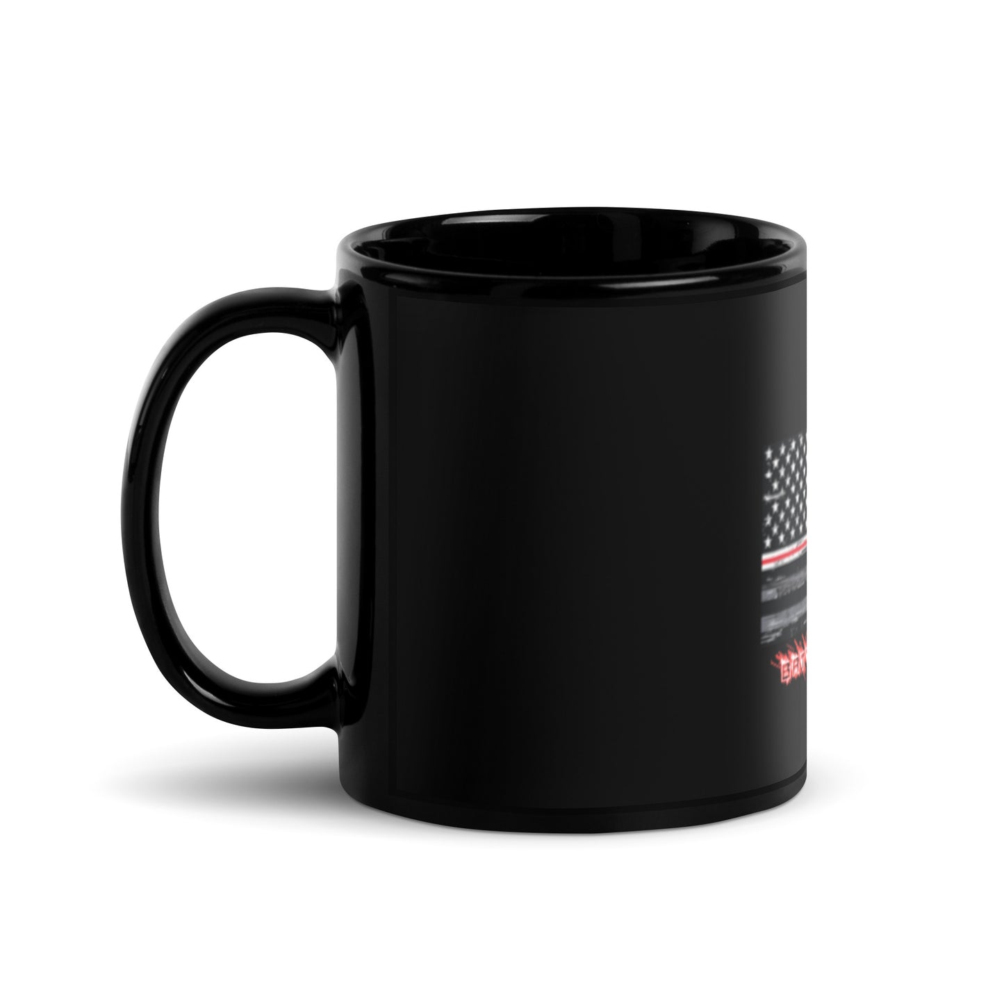 Thin Line NURSE Black Glossy Mug