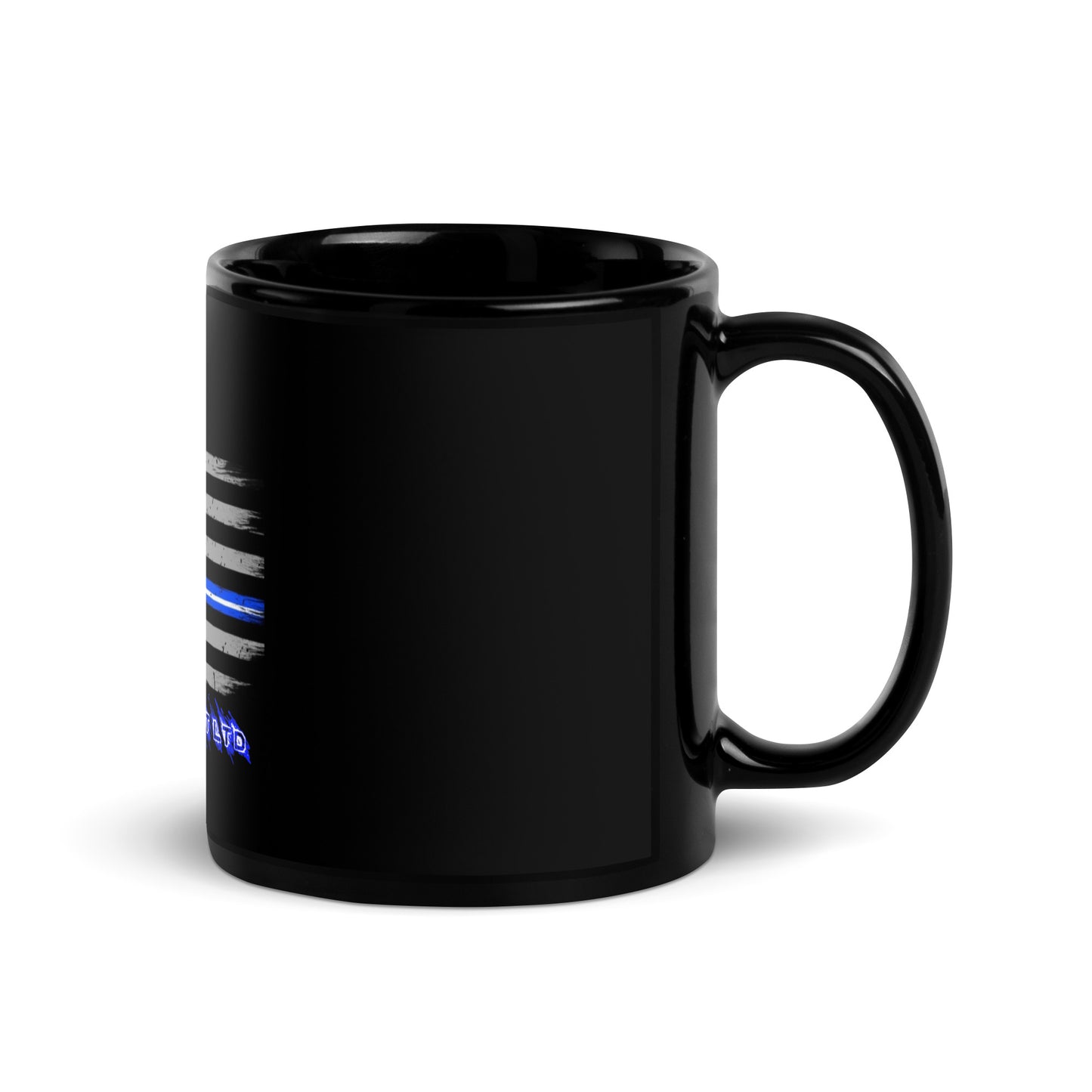 Thin Line EMS Black Glossy Mug