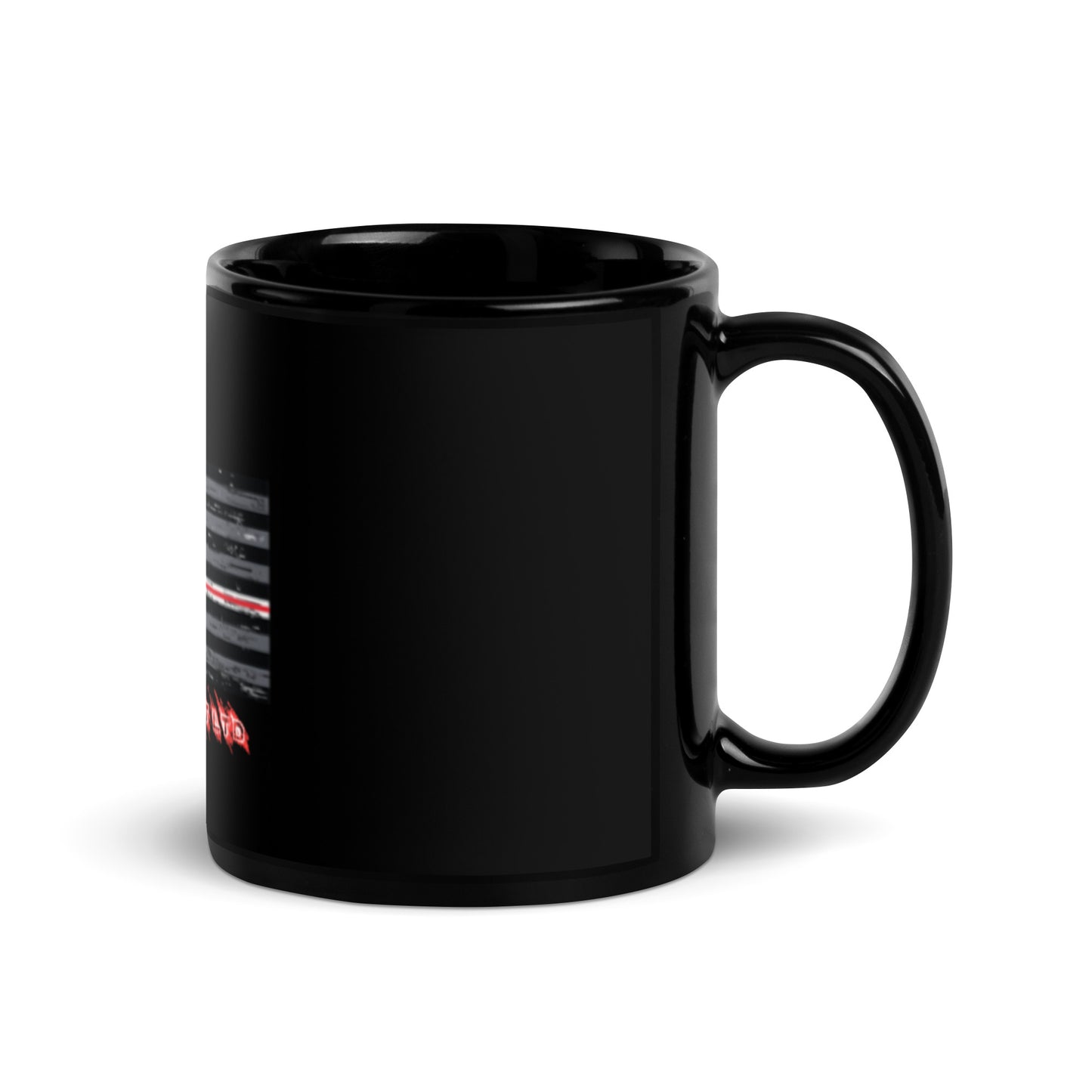 Thin Line NURSE Black Glossy Mug
