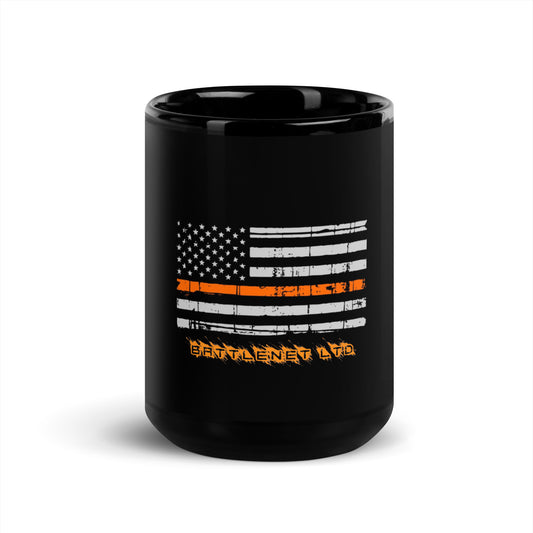Thin Line SAR Black Glossy Mug