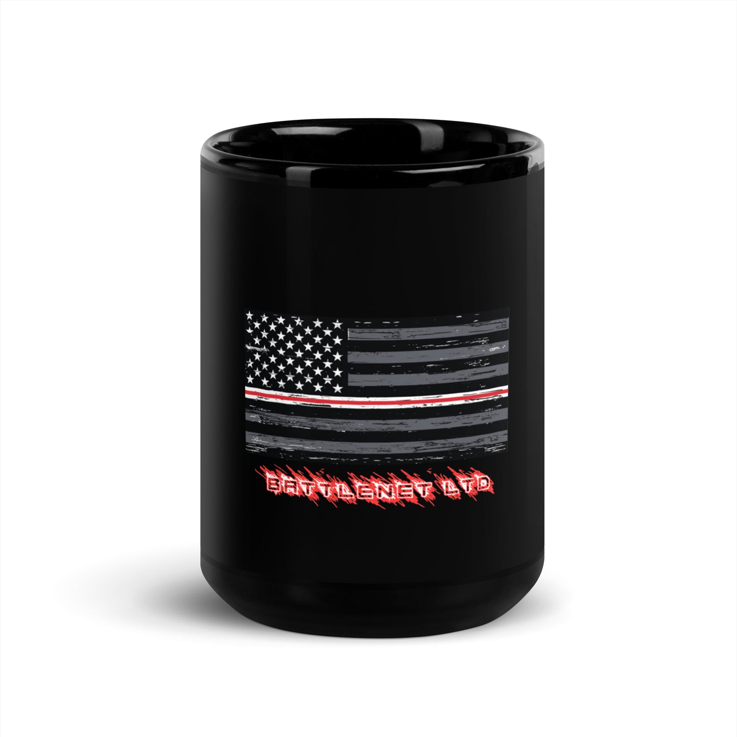 Thin Line NURSE Black Glossy Mug