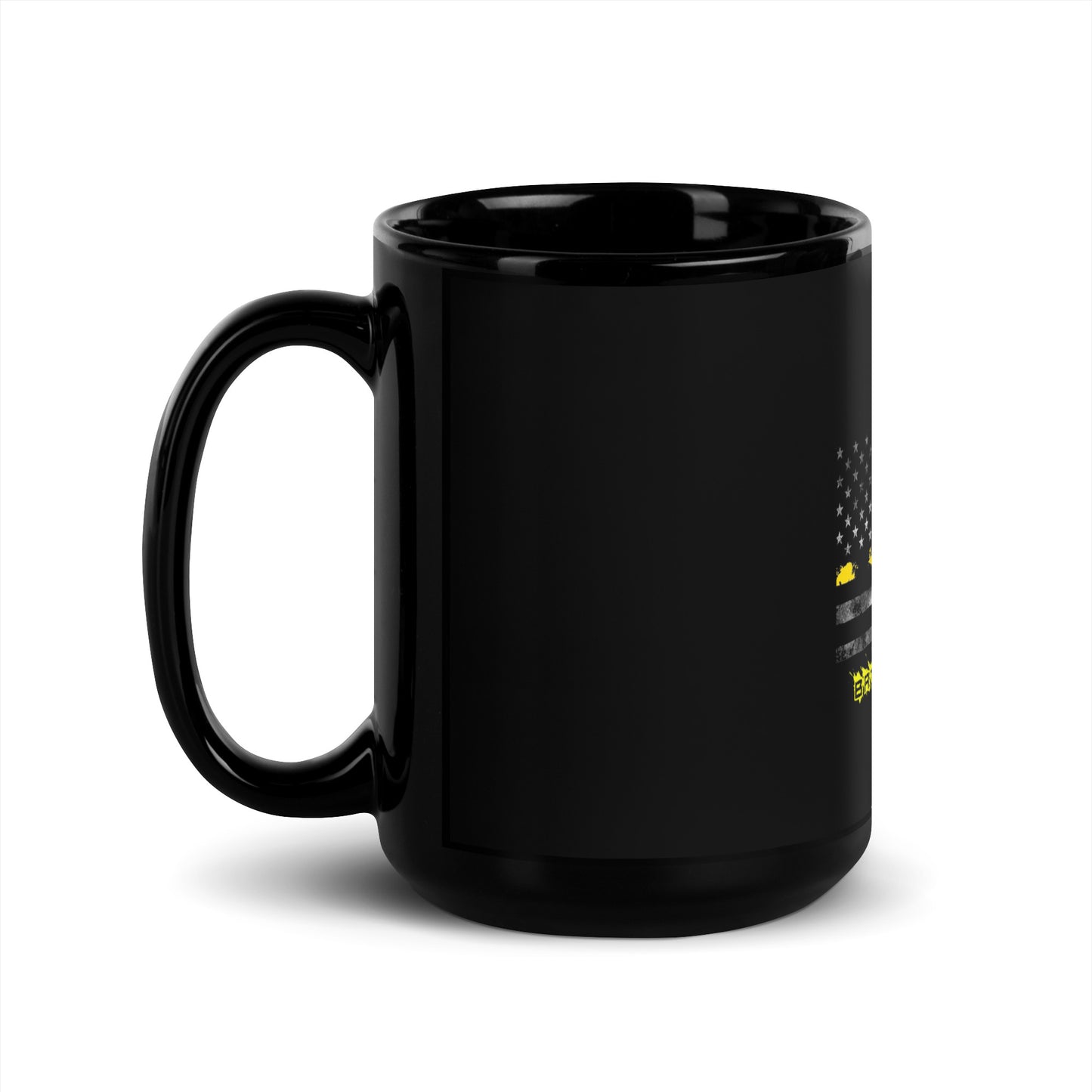 Thin Line DISPATCHER Black Glossy Mug