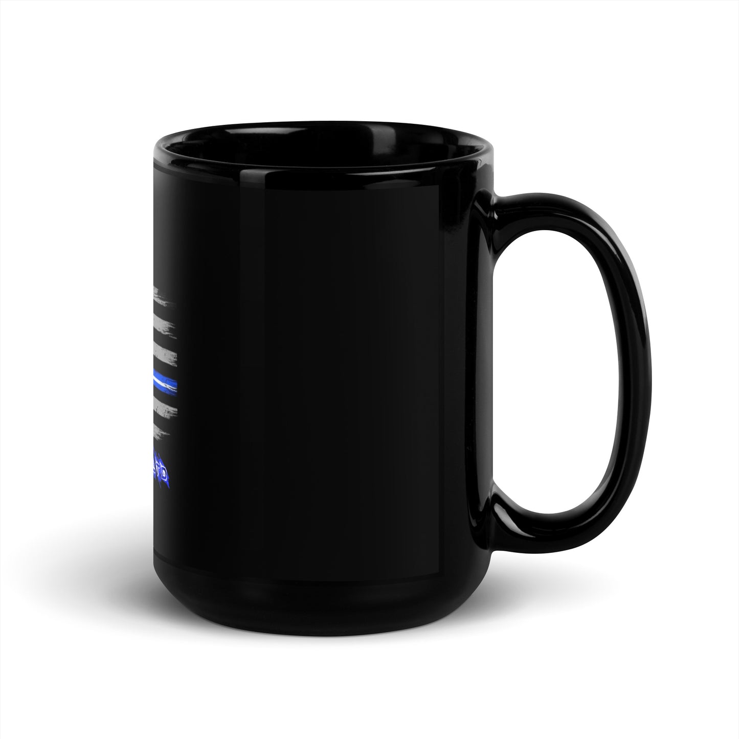 Thin Line EMS Black Glossy Mug