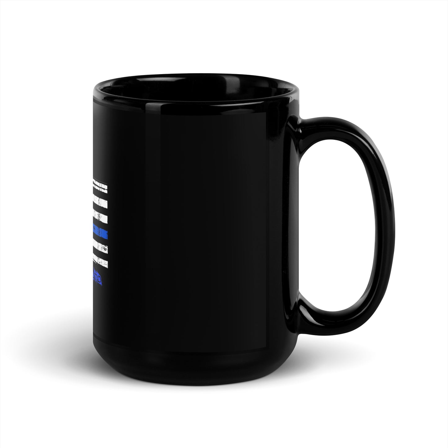 Thin Line POLICE Black Glossy Mug