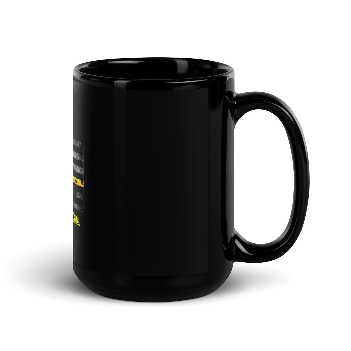 Thin Line DISPATCHER Black Glossy Mug