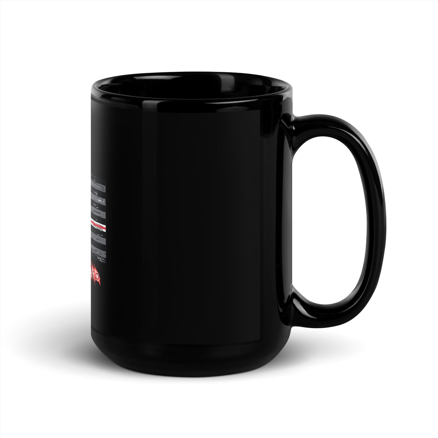 Thin Line NURSE Black Glossy Mug