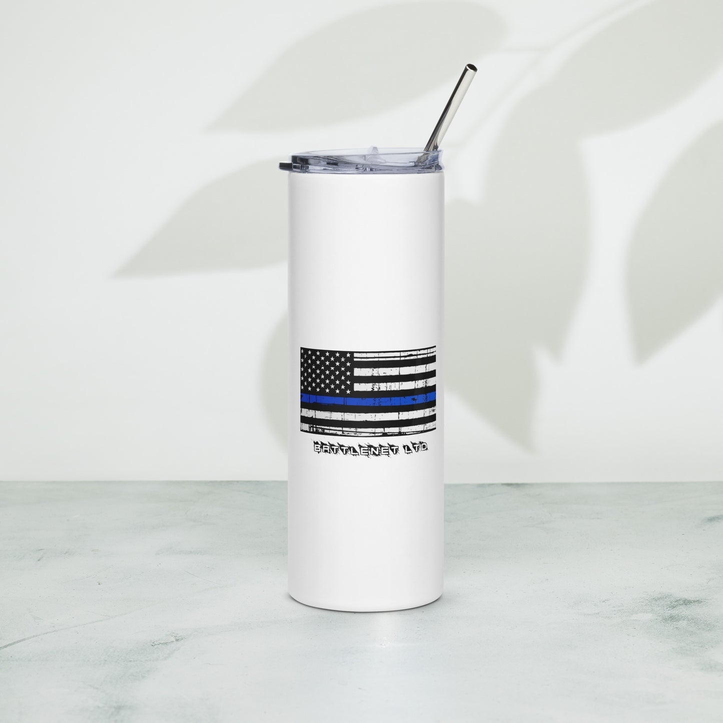 Thin Line POLICE Stainless steel tumbler