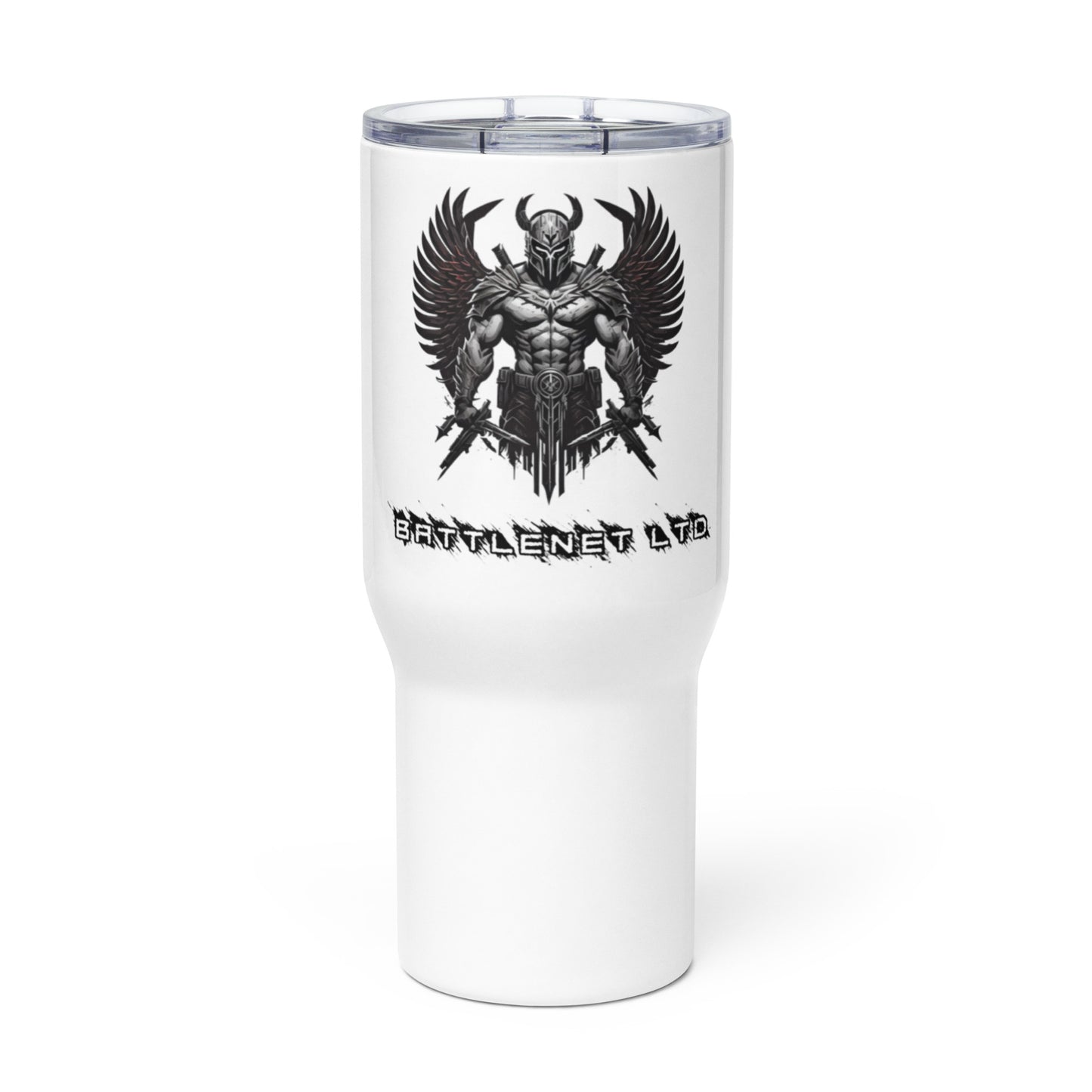 Travel mug with a handle