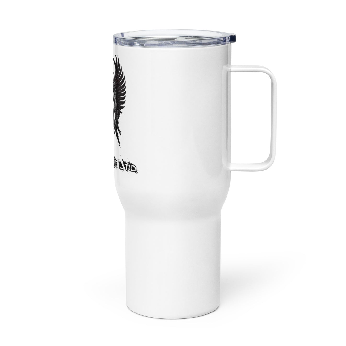 Travel mug with a handle