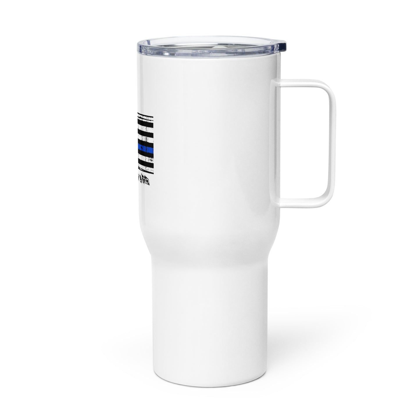 Thin Line POLICE Travel mug with a handle