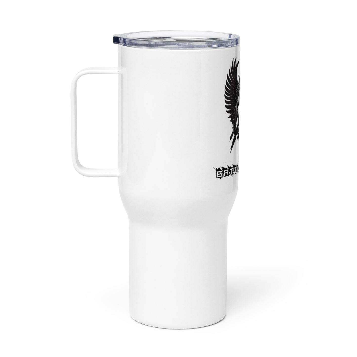 Travel mug with a handle