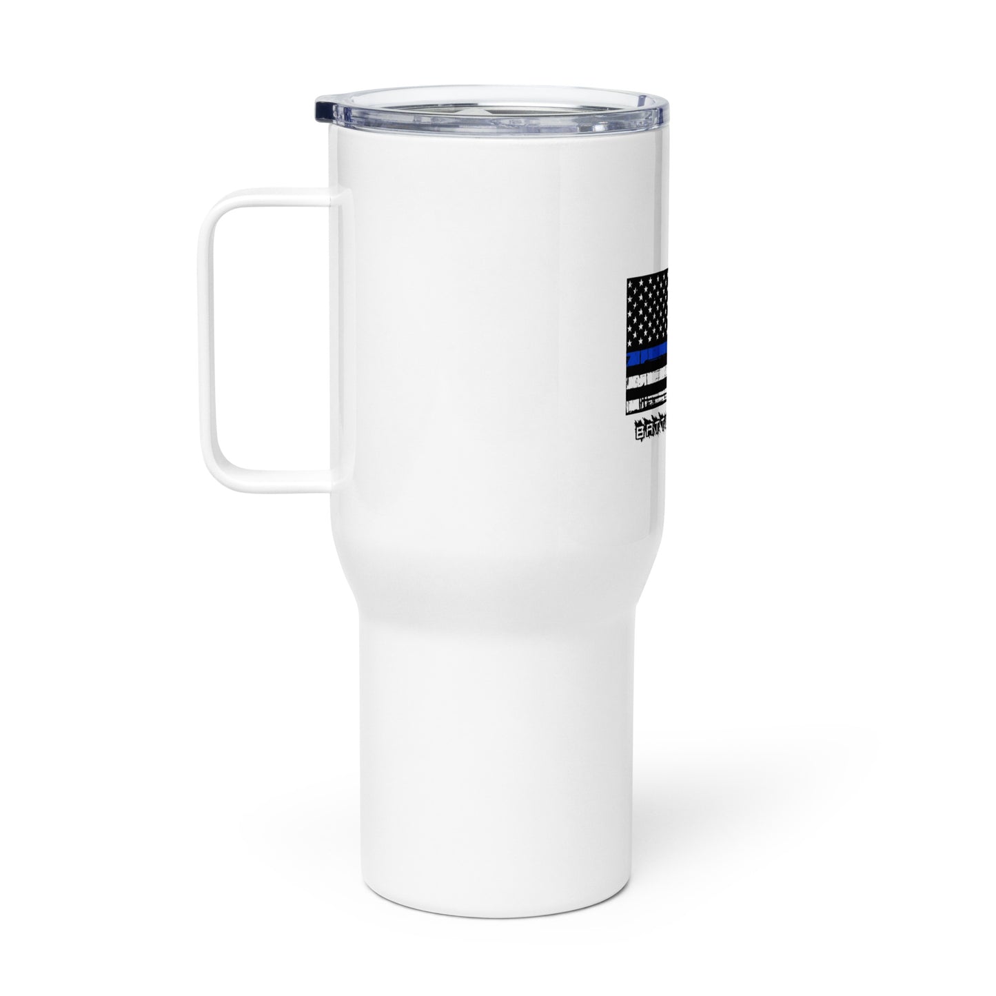 Thin Line POLICE Travel mug with a handle
