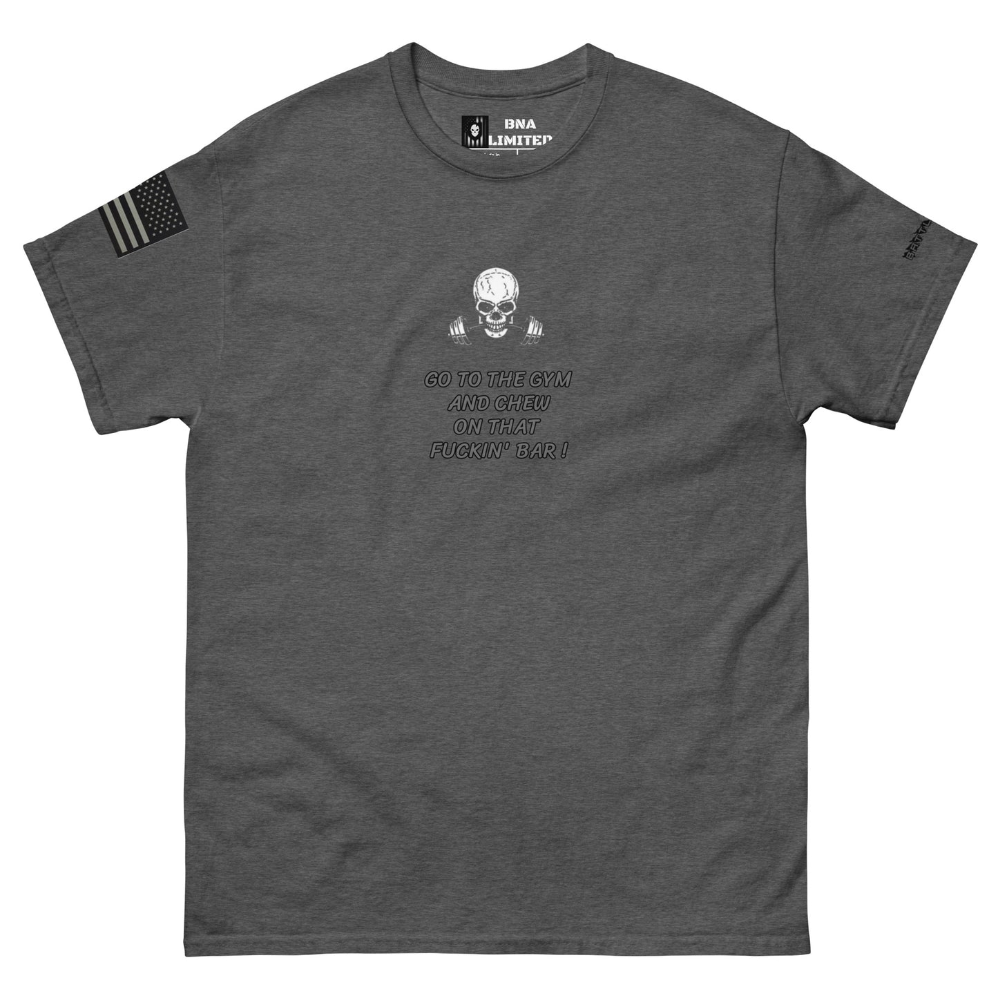 BNA LTD Chew the bar gym T shirt