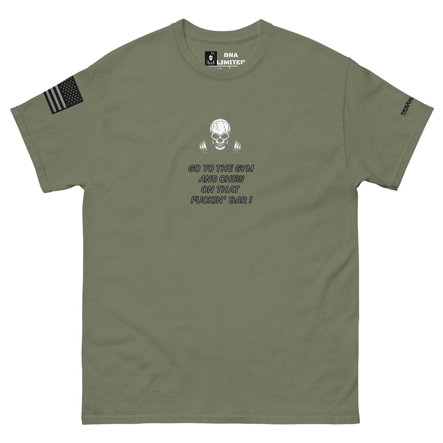 BNA LTD Chew the bar gym T shirt