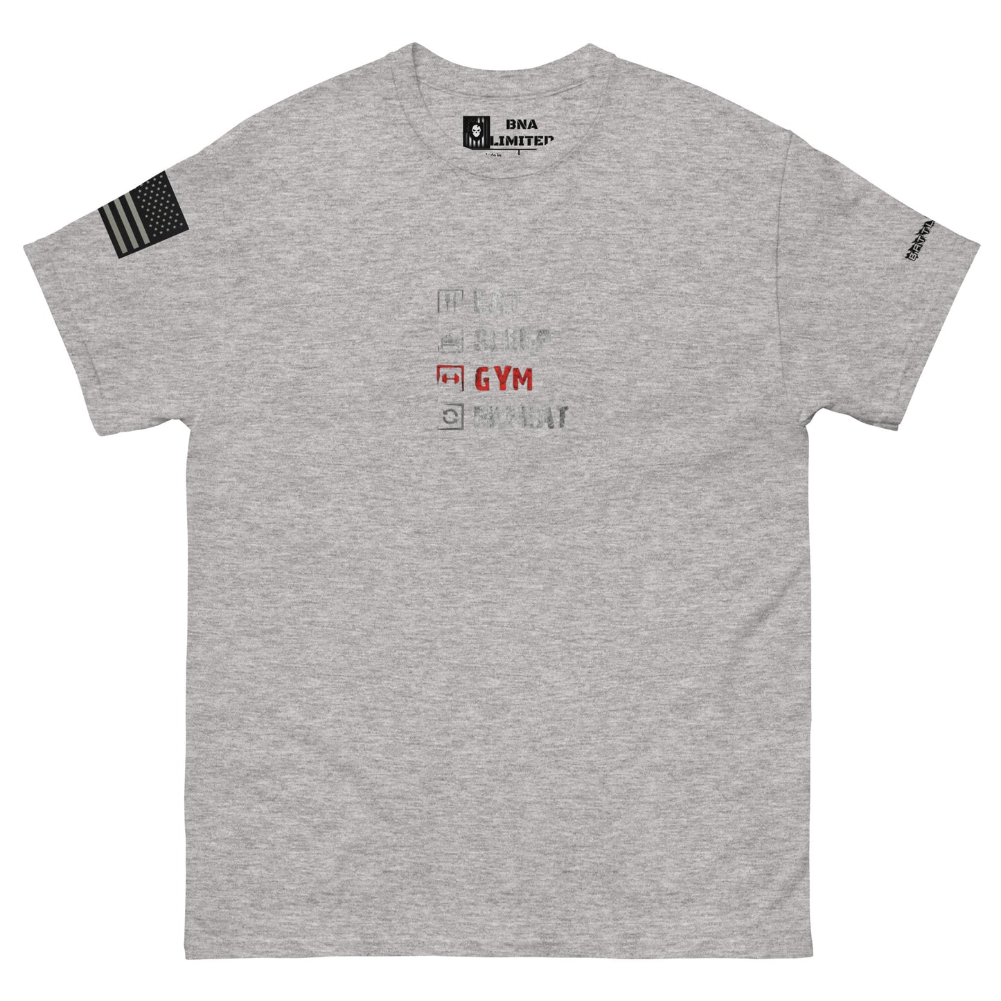 BNA LTD eat sleep gym repeat T shirt