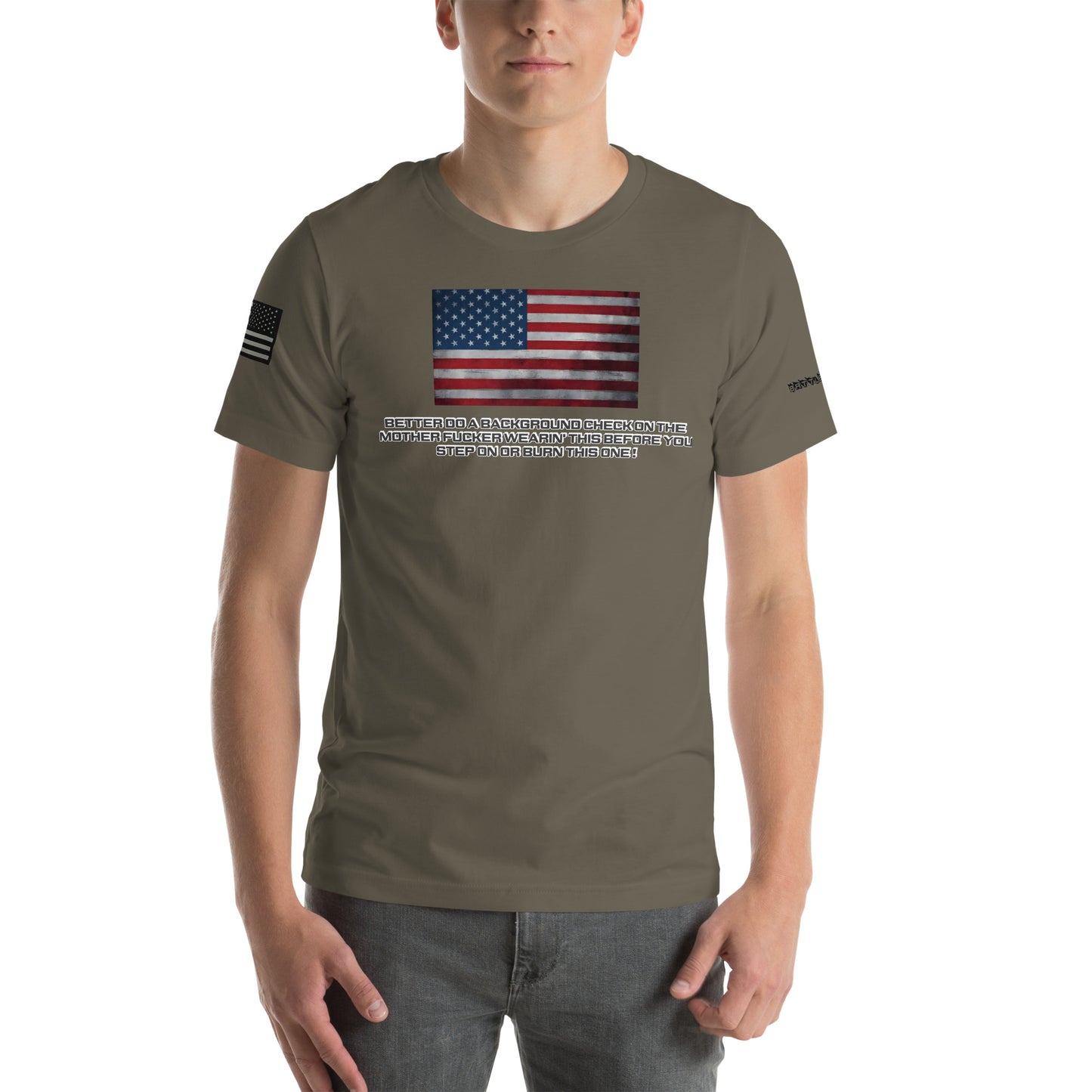BNA LTD USA flag T shirt