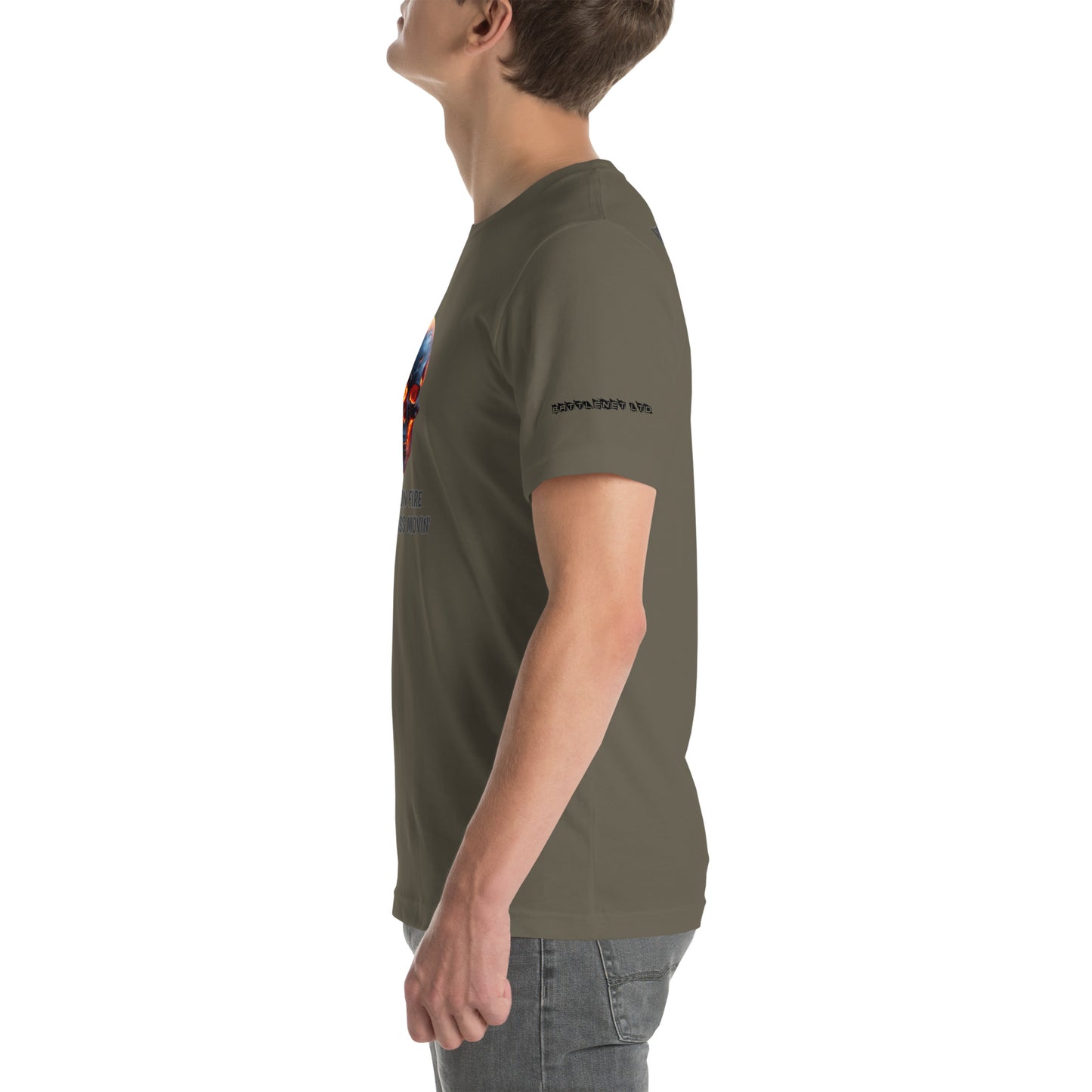 BNA LTD Burning skull T shirt