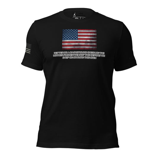 BNA LTD USA flag T shirt